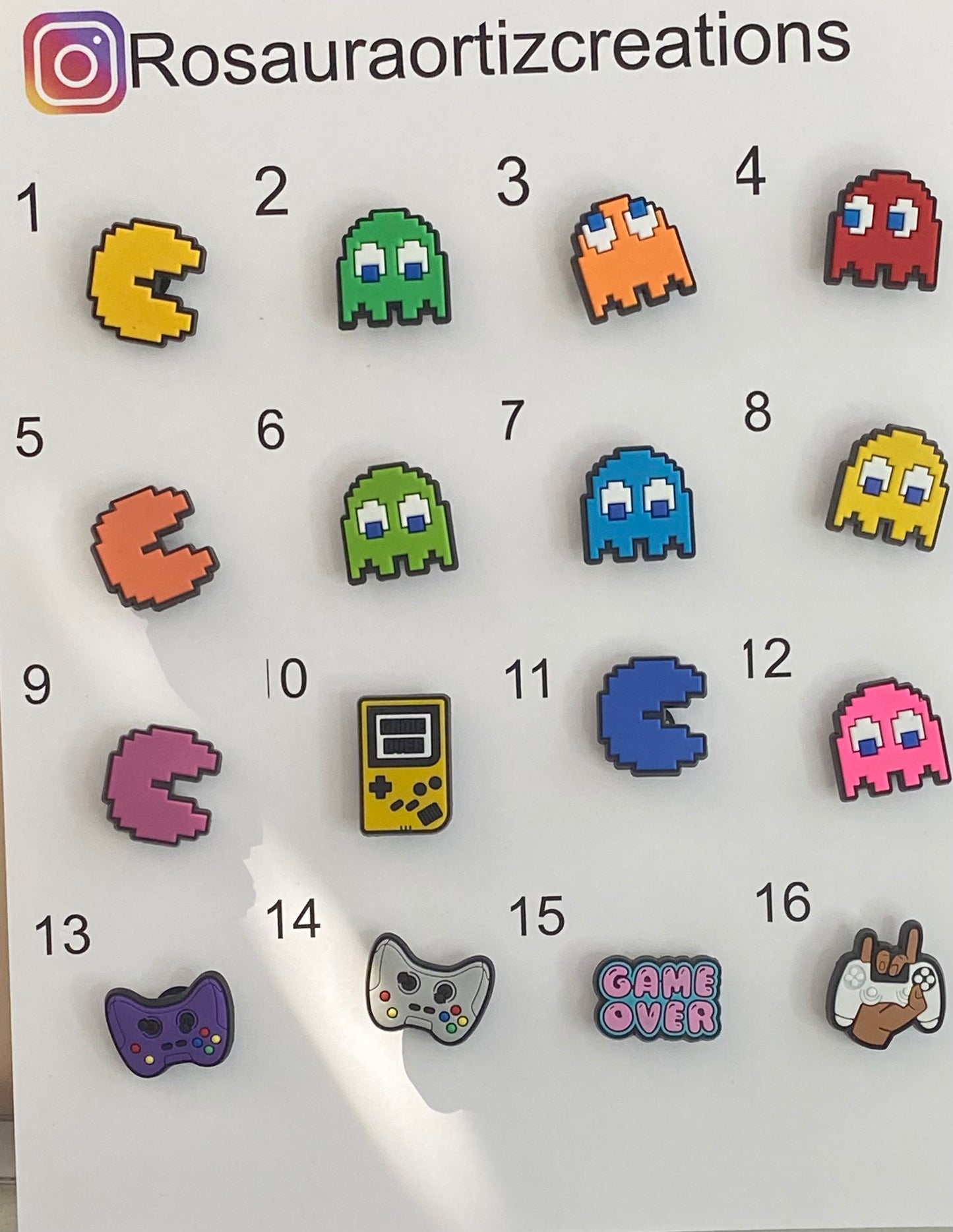 #011 Cute gamer series croc charms