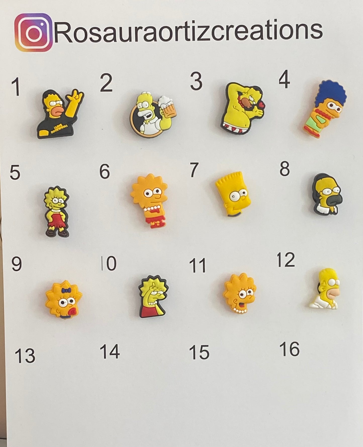 #014- Cute Simpsons cartoon series croc charms