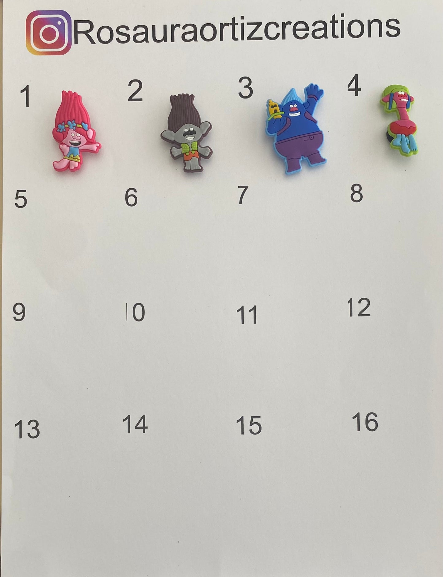 #024 Cute Trolls cartoon series croc charms