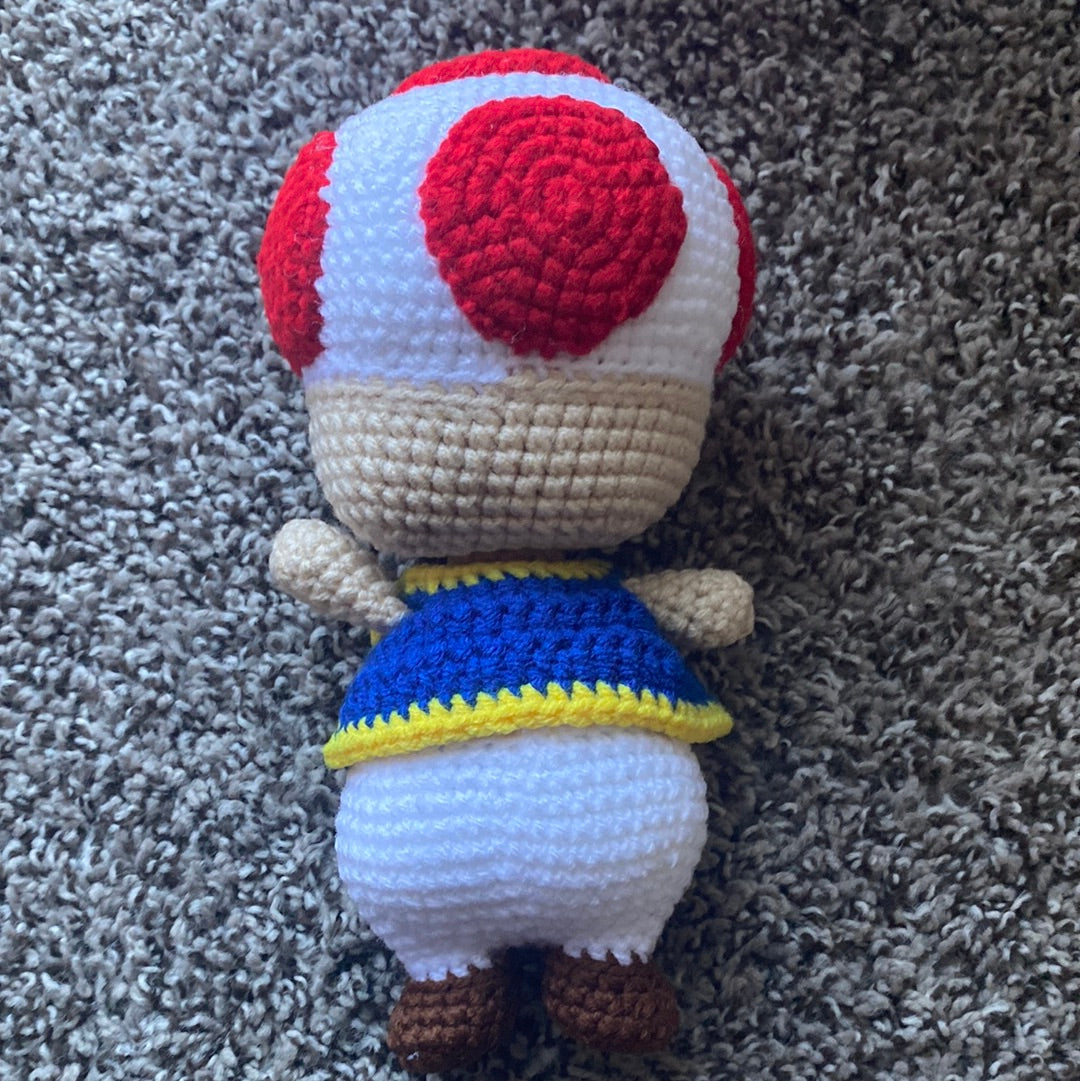 Cute Amigurumi Toy,  Toad Inspired Character from Mario Bro