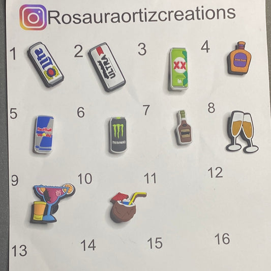 #142 Cute Beer n Alcohol  Series Croc Charms