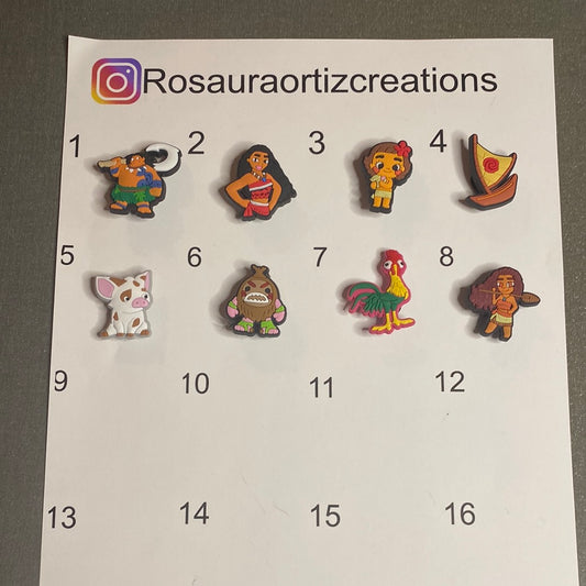 #027 Cute Moana Inspired Croc Charms