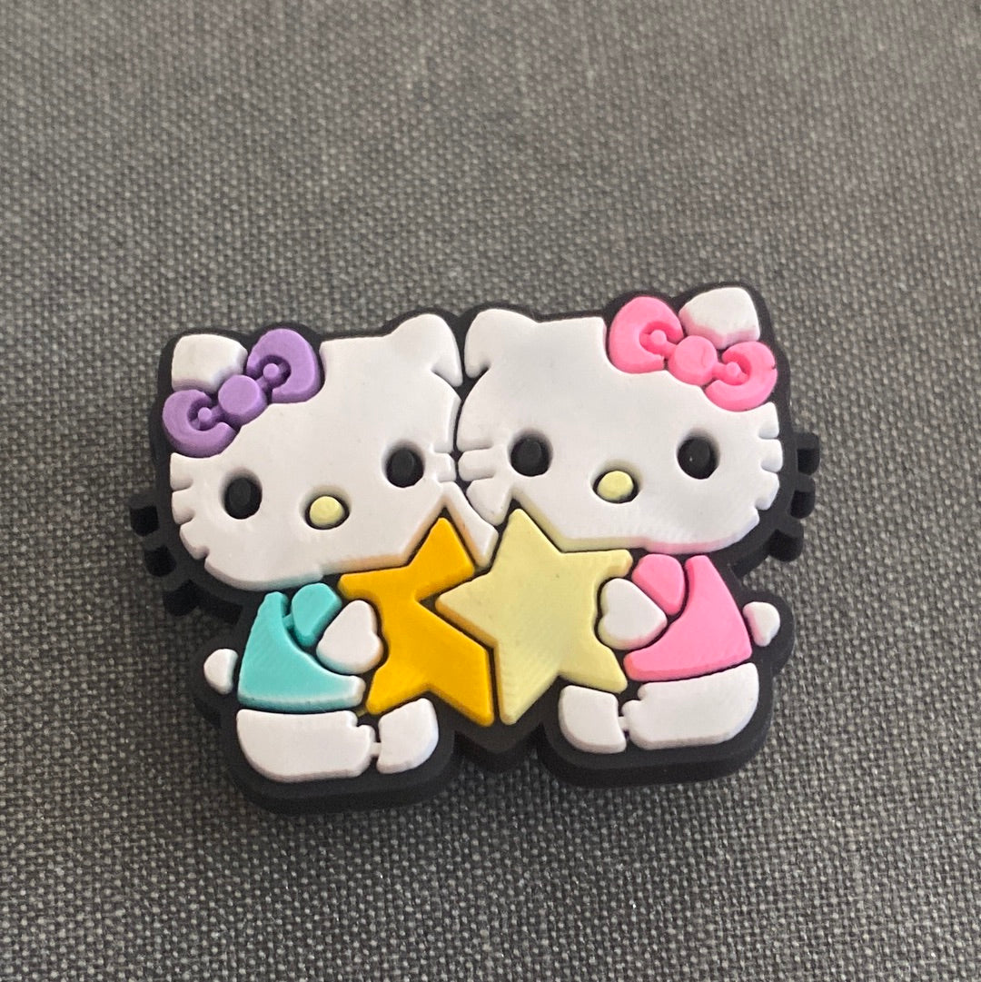 #075 Cute HK Cat Series Croc Charms