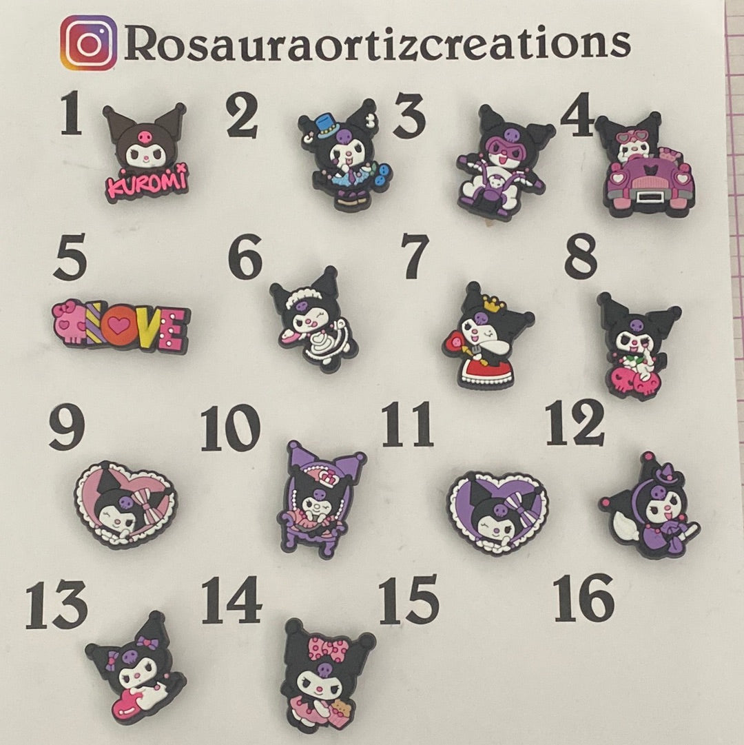 #220 Cute Kuromi Inspired Croc Charms