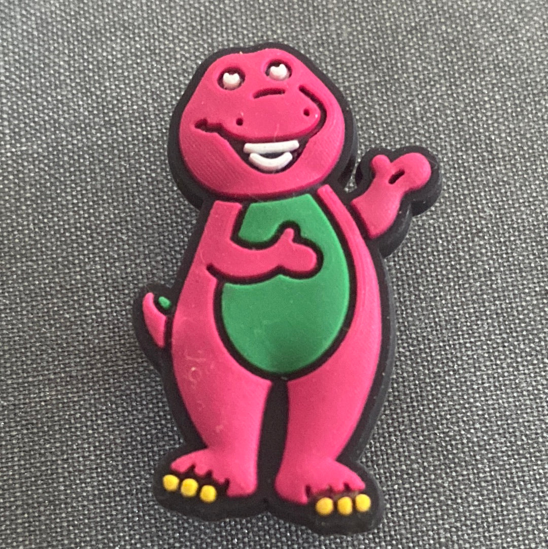 #161 Cute Purple Dinosaur Show Series Croc Charms