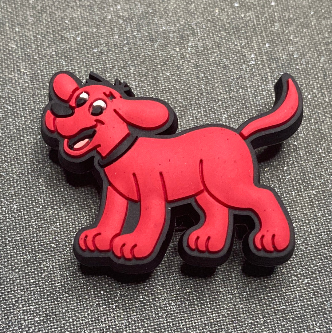 #151 Cute Classic Big Red Dog Cartoon Series Croc Charms