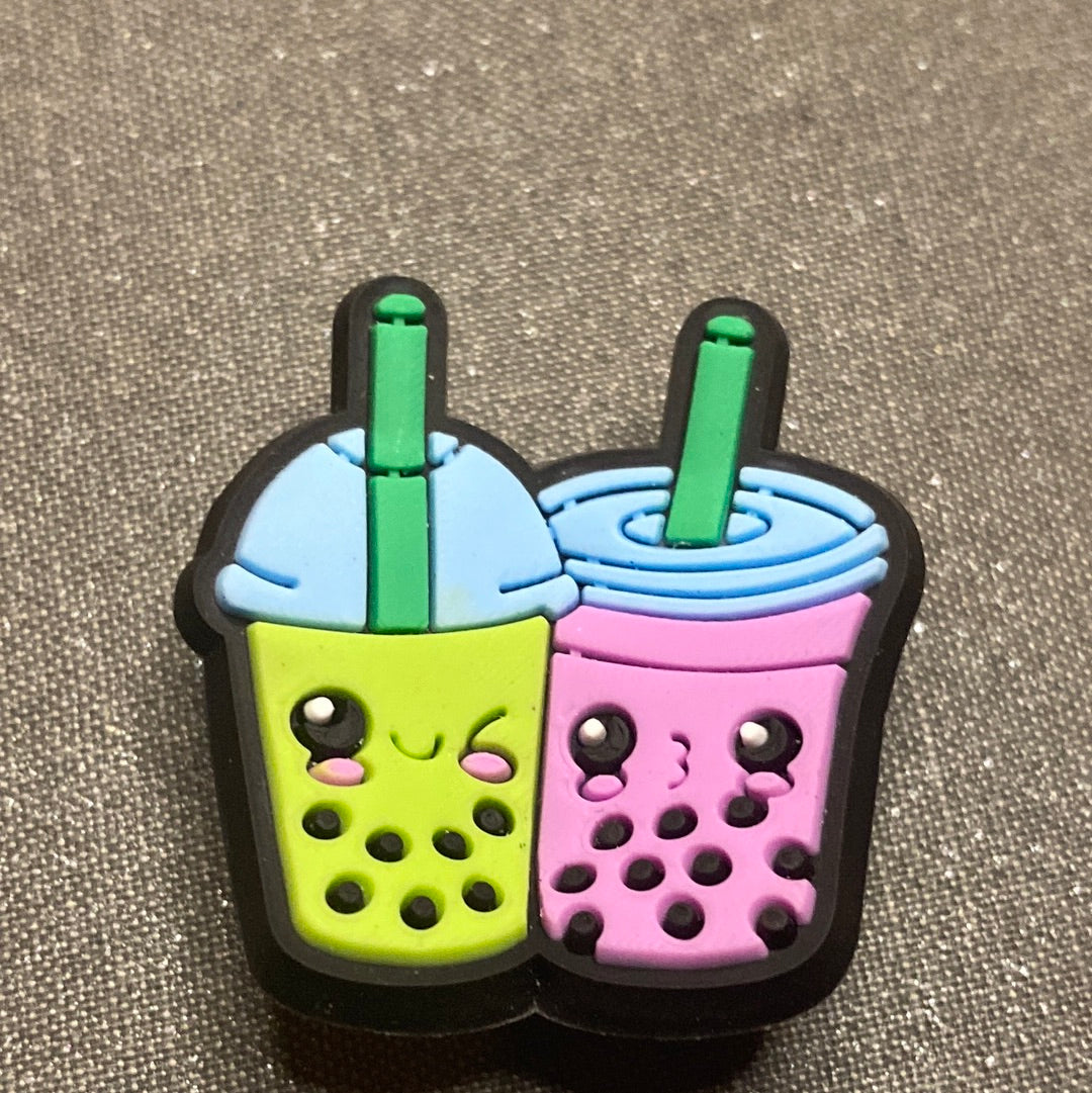 #082 Cute Bobba Drink Series Croc Charms