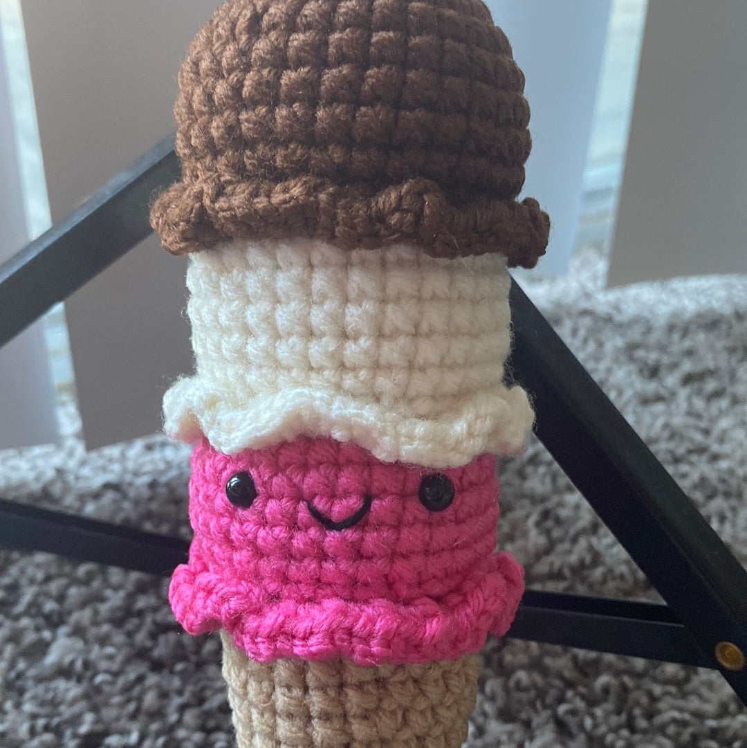 Triple Scoop Icecream Cone