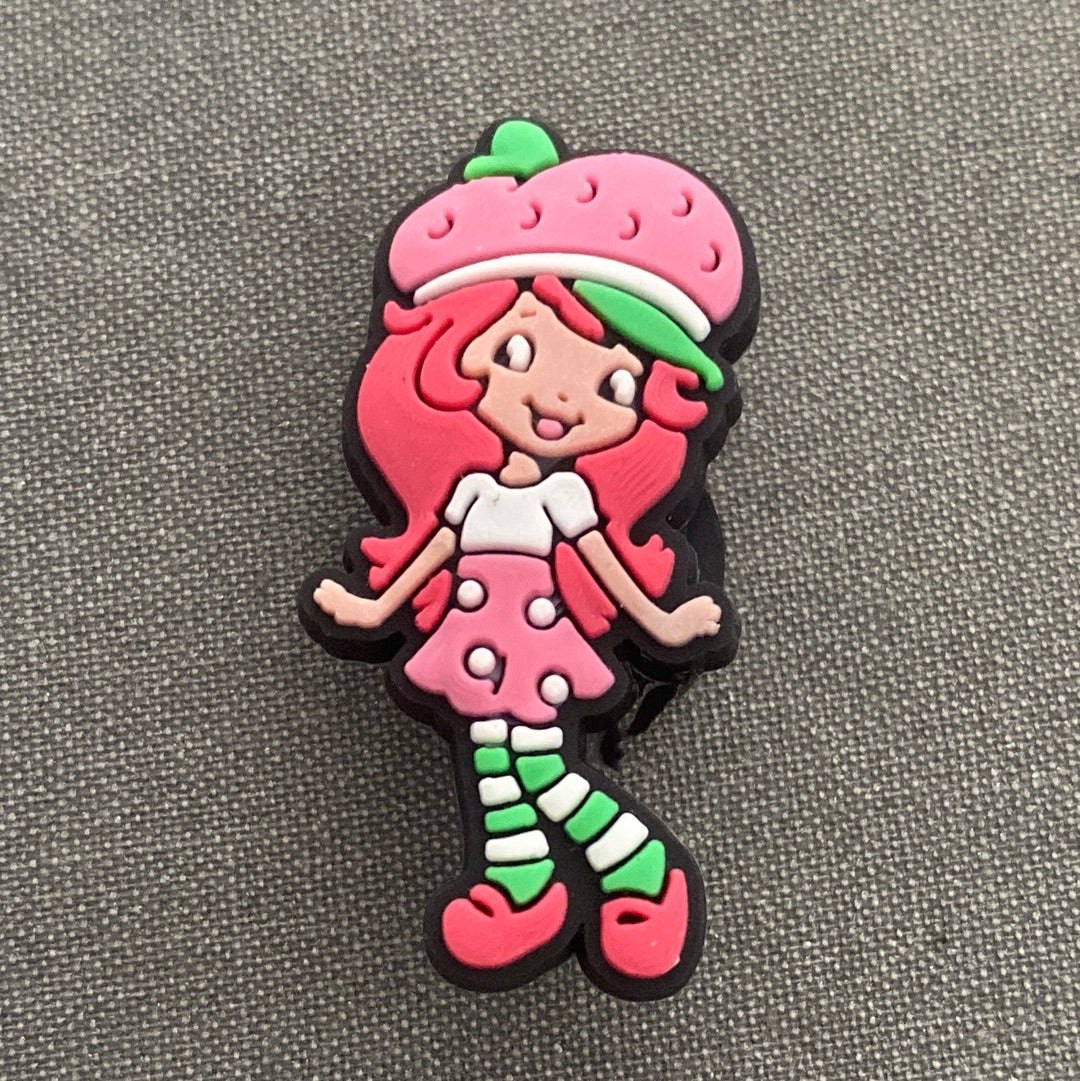 #171 Cute Strawberry Girl Cartoon Series Croc Charms