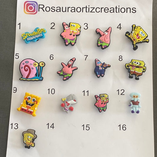 #101-2 Cute Sponge Cartoon Series Croc Charms