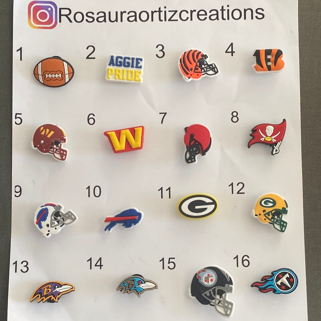 #119-2 Cute American Football Series Croc Charms