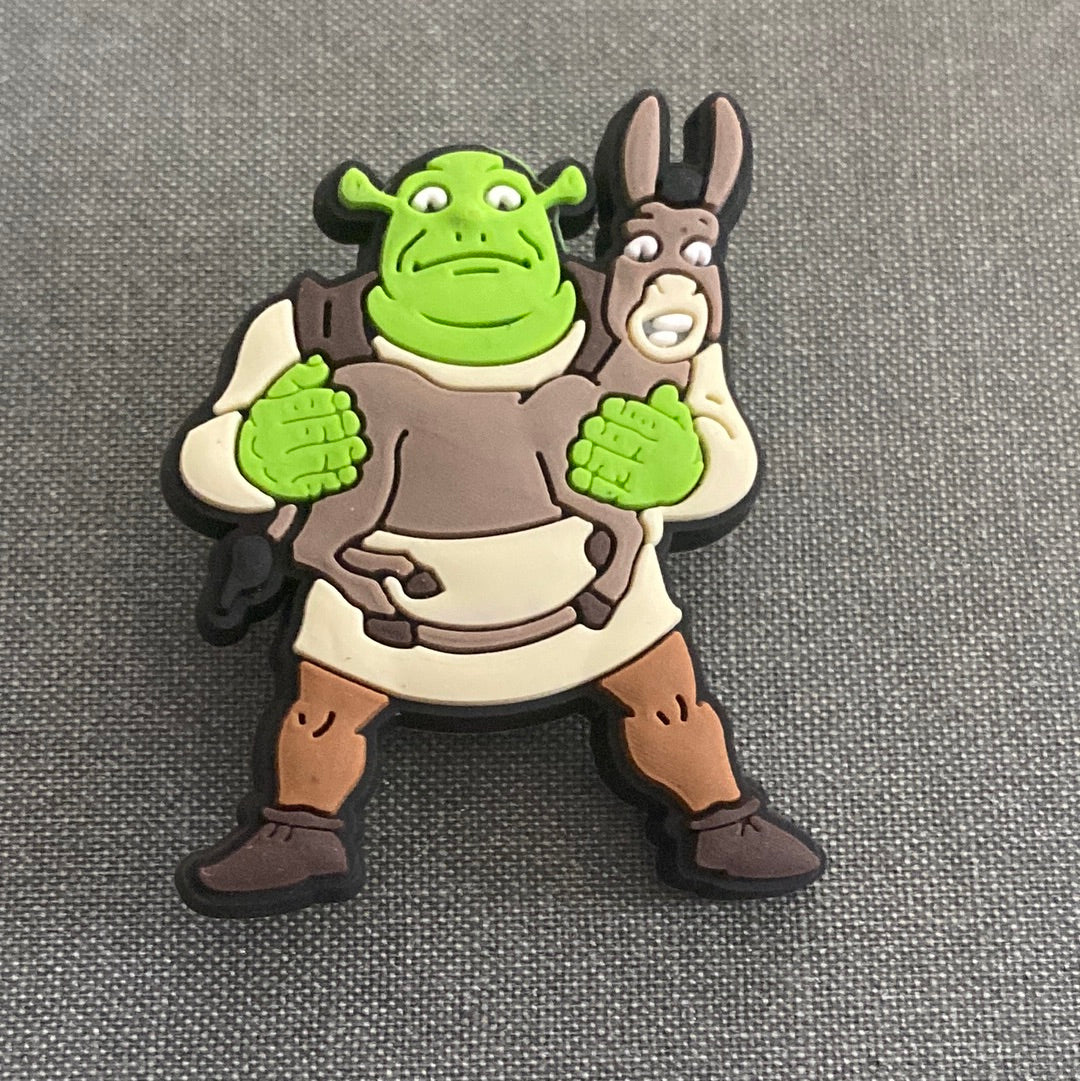 #102 Cute Green Oger Cartoon Series Croc Charms