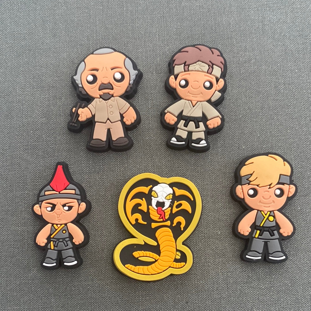 #212 Cute Cobra Kai Series Croc Charms