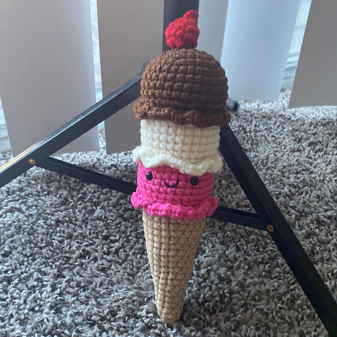 Triple Scoop Icecream Cone