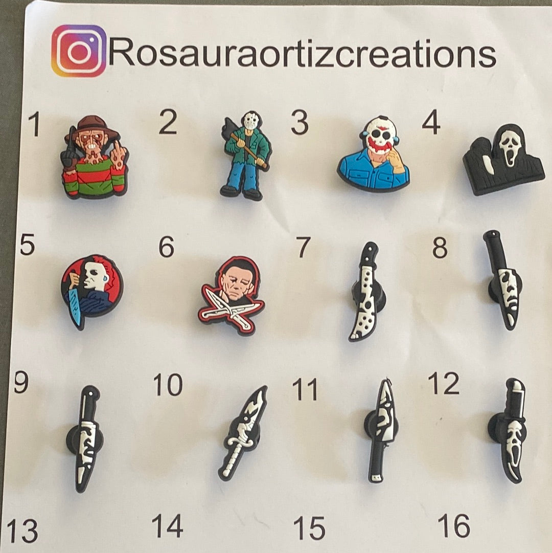 #169-2 Cute Horror Movies Series Croc Charms