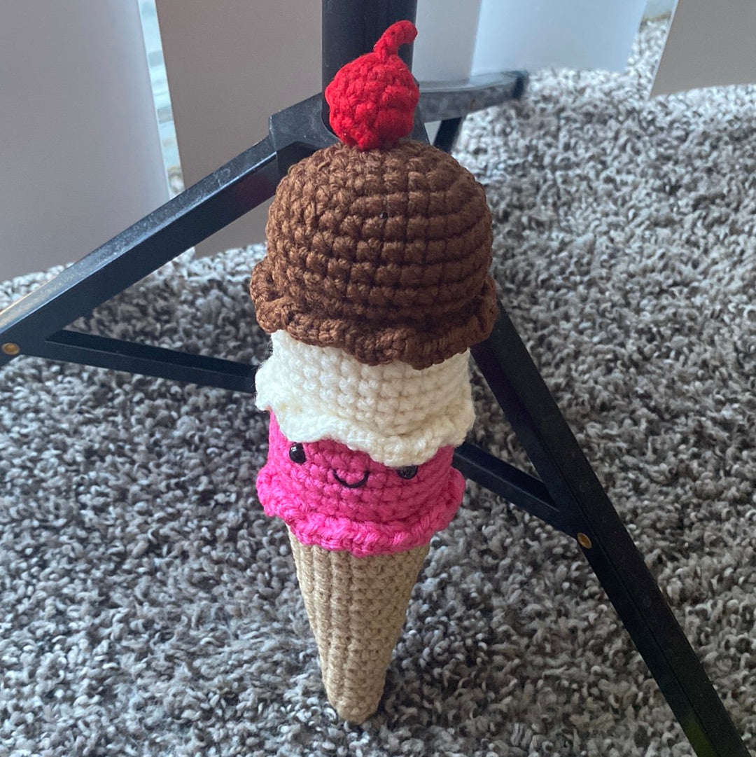 Triple Scoop Icecream Cone