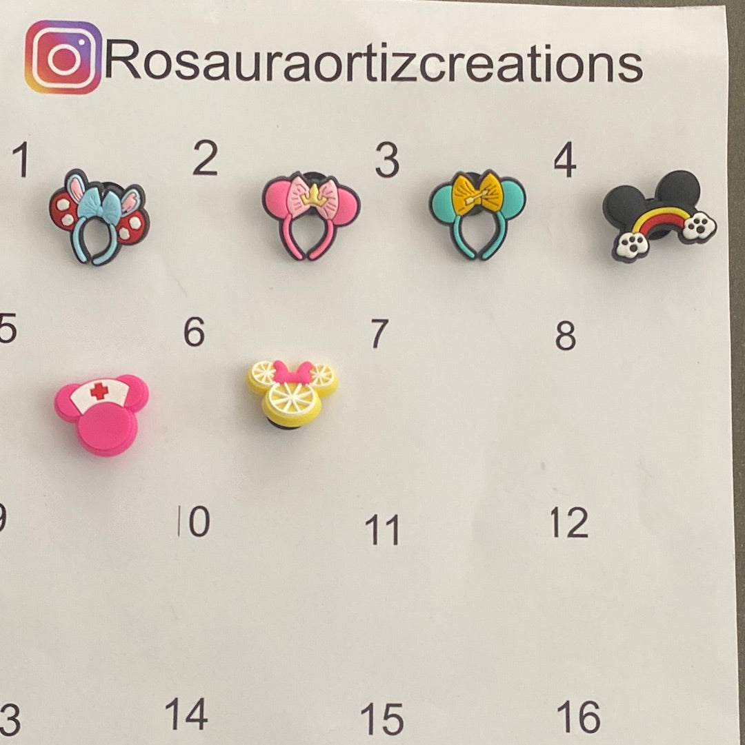 #074 Cute Mouse Ears Series Croc Charms