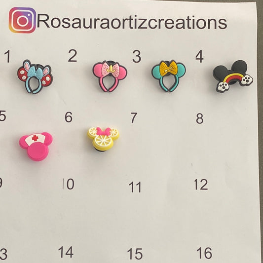 #074 Cute Mouse Ears Series Croc Charms