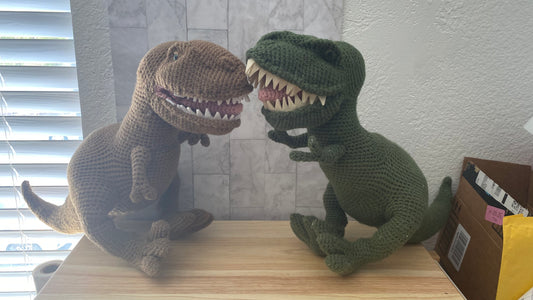 T-rex Dinosaur crocheted doll