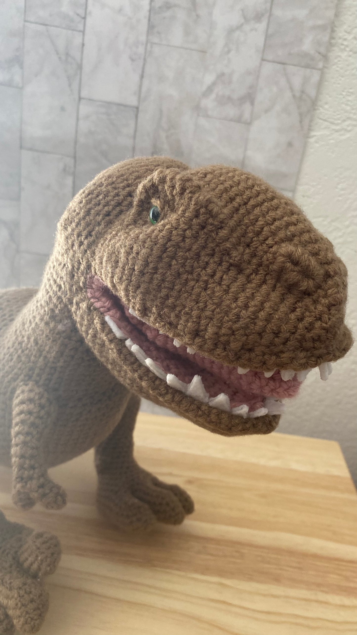 T-rex Dinosaur crocheted doll