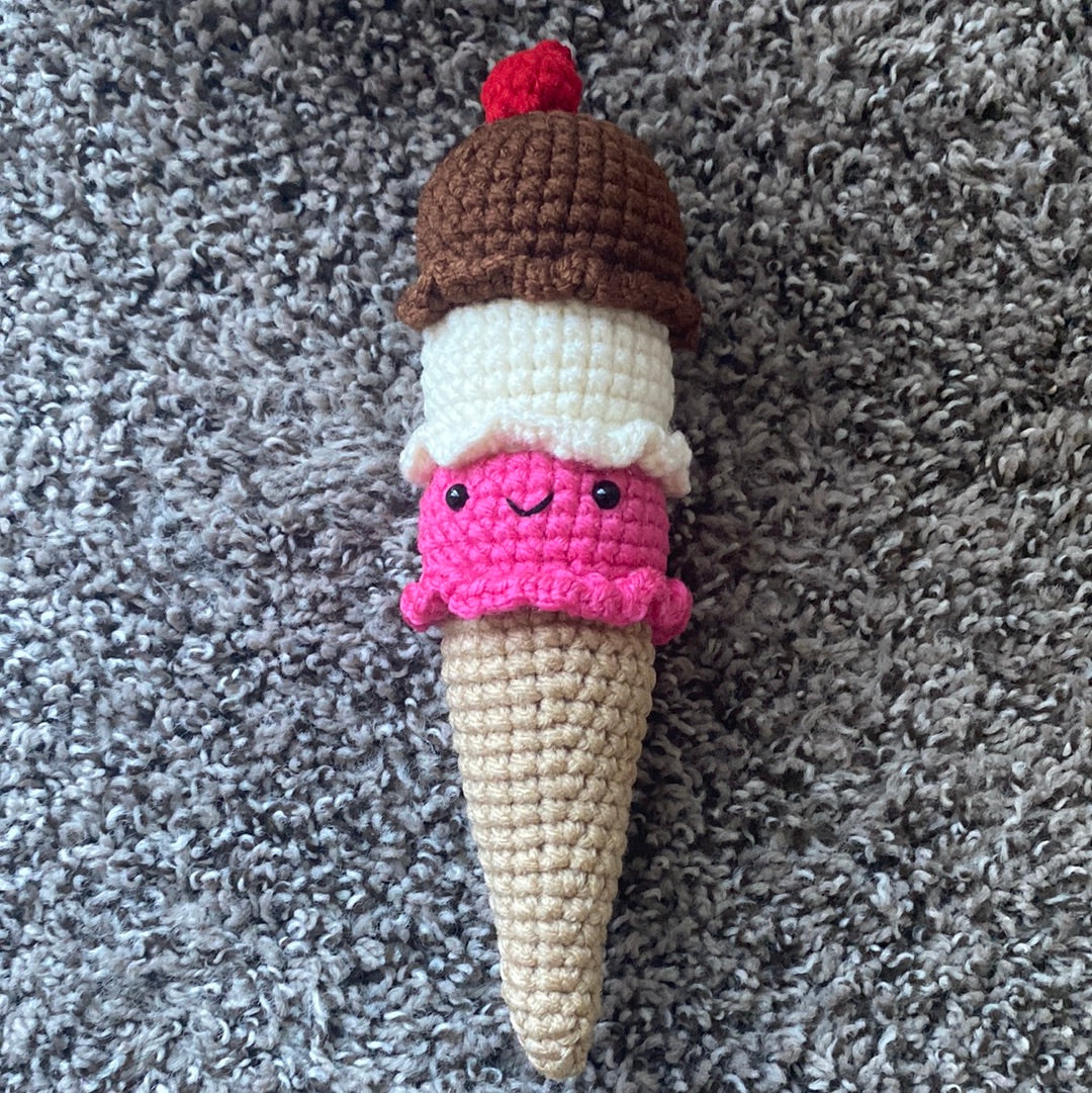 Triple Scoop Icecream Cone