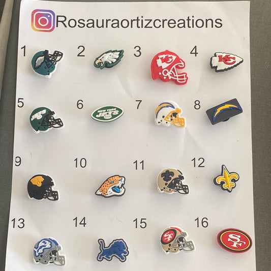 #119-3 Cute American Football Series Croc Charms