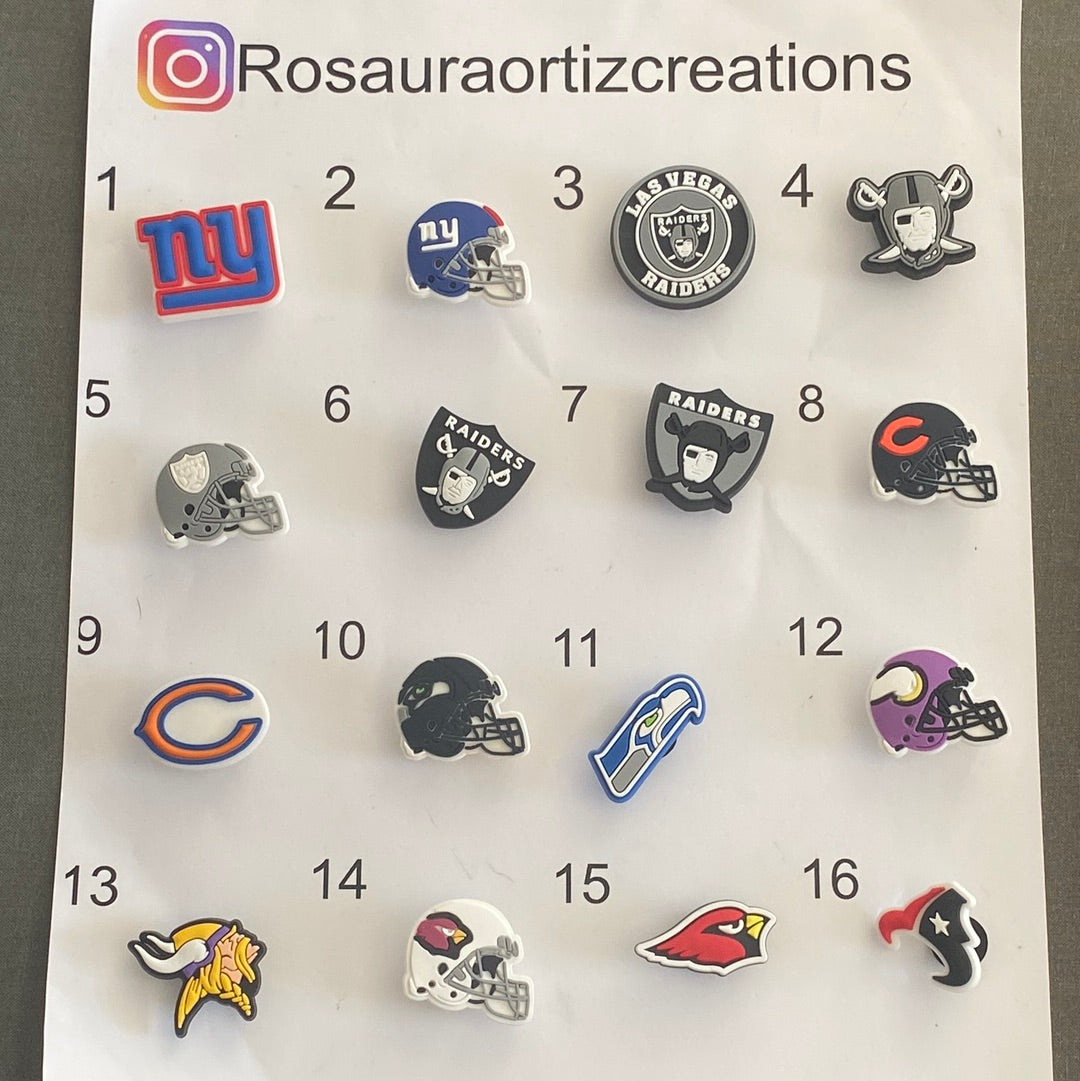 #119-4 Cute American Football Series Croc Charms