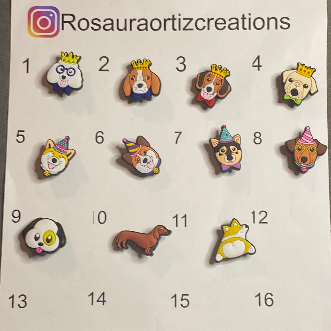 #079-2 Cute Dog Series Croc Charms