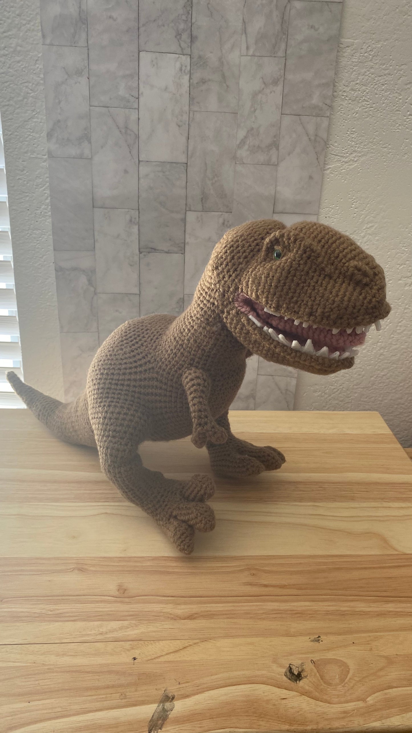 T-rex Dinosaur crocheted doll