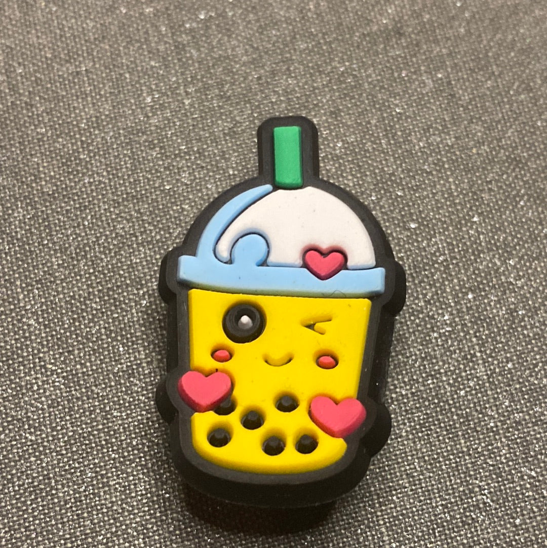 #082 Cute Bobba Drink Series Croc Charms