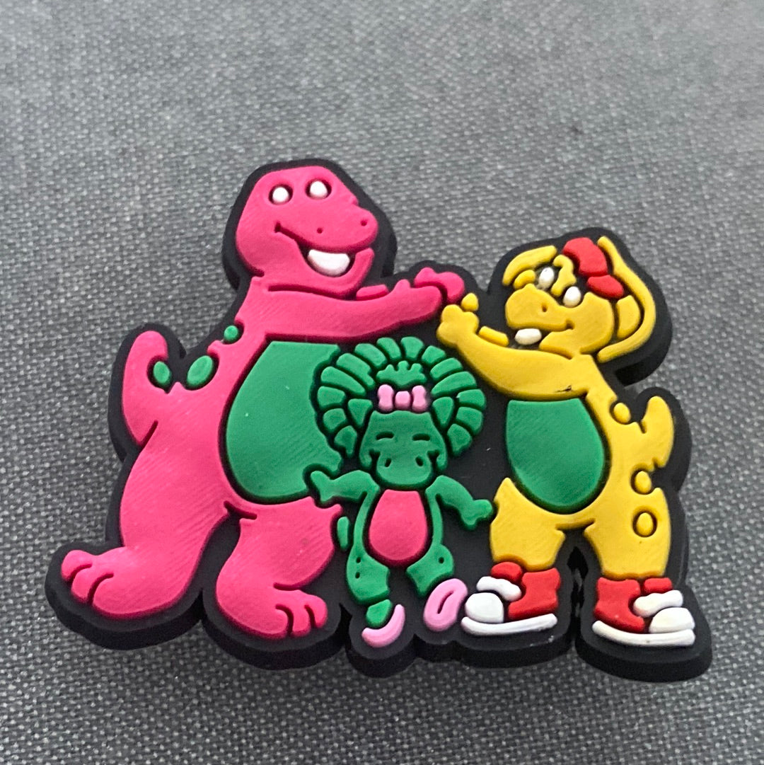 #161 Cute Purple Dinosaur Show Series Croc Charms