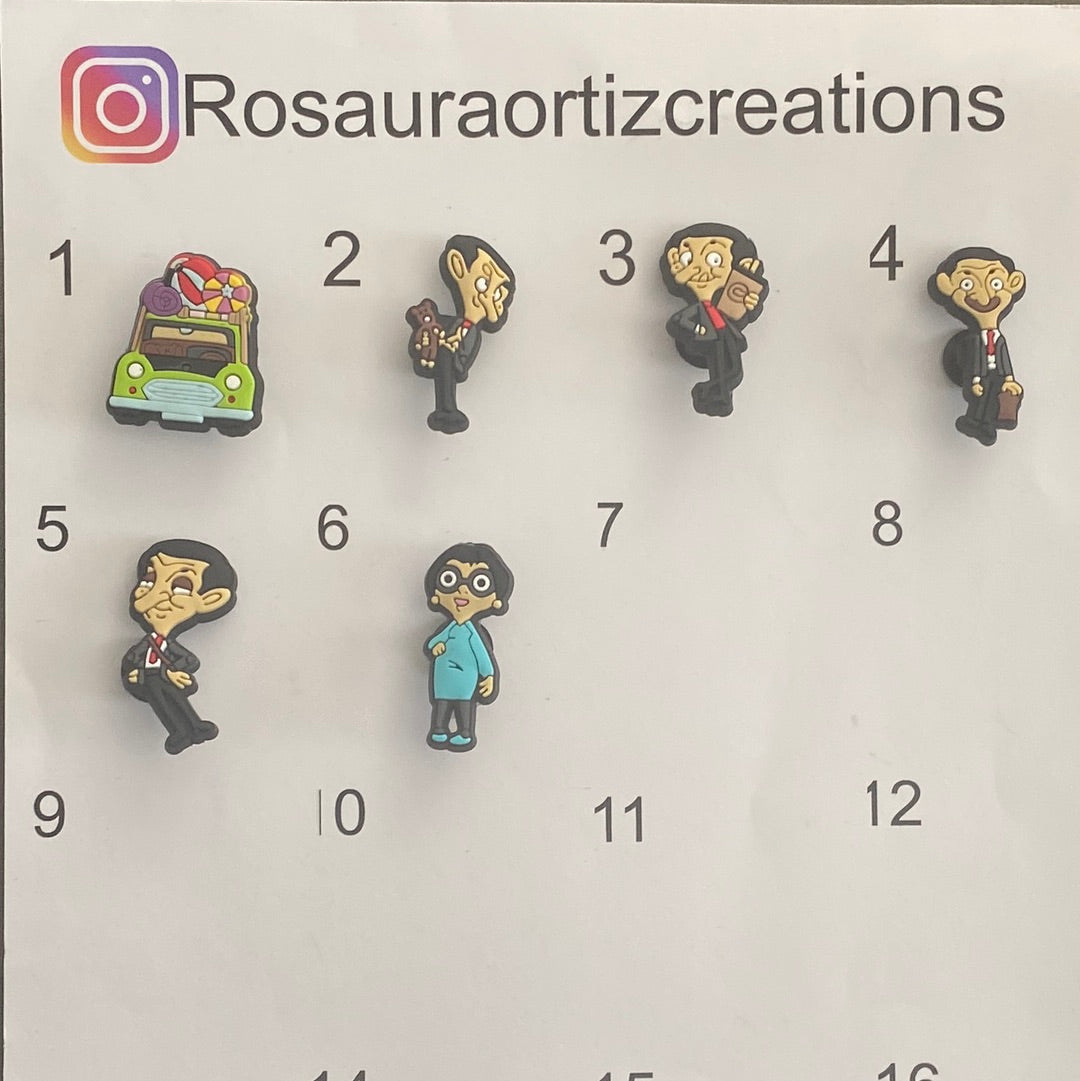 #097 Cute Mr. Bean Series Croc Charms