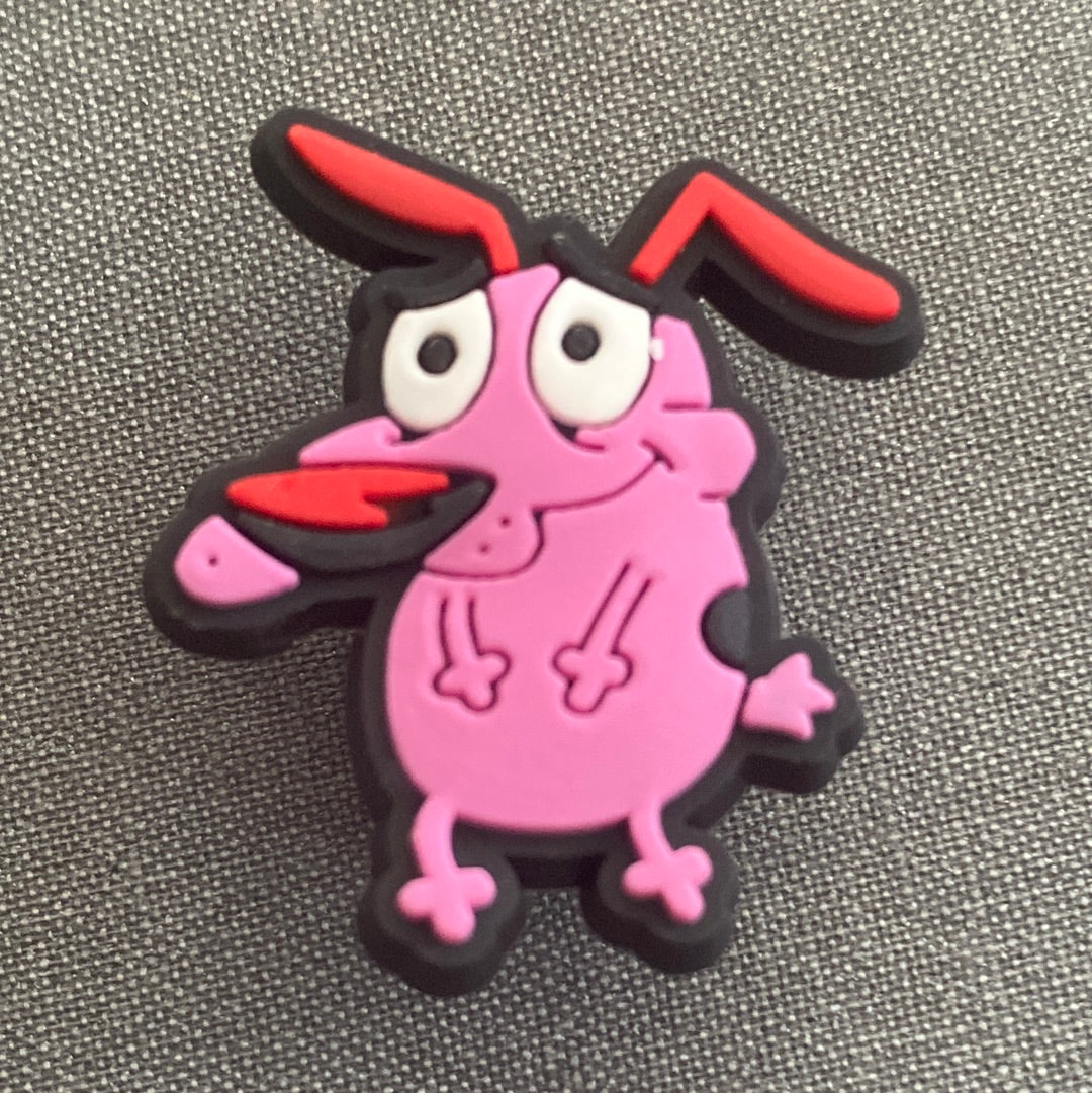 #144 Cute Cowerly Dog Cartoon Series Croc Charms