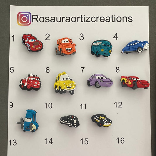 #047-2 Cute Cars Cartoon Series Croc Charms